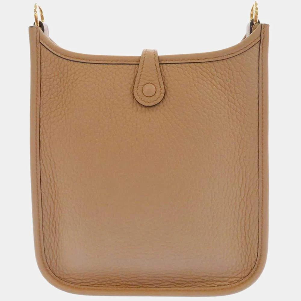 商品[二手商品] Hermes|Hermes Brown Taurillon Clemence Leather Evelyn TPM Shoulder Bag ,价格¥31121,第3张图片详细描述