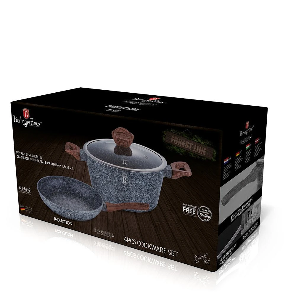 商品Berlinger Haus US|4-Piece Compact Cookware Set Forrest Collection,价格¥238,第3张图片详细描述