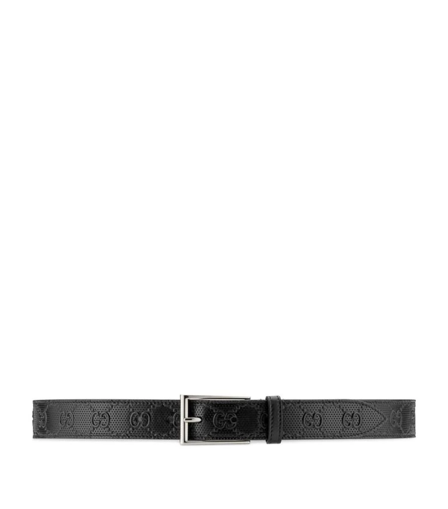 商品Gucci|GG Supreme Leather Buckle Belt,价格¥3003,第1张图片