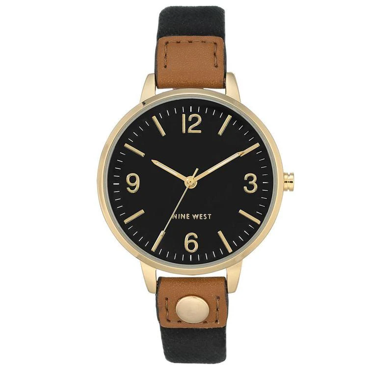 商品Nine West|Women's Black Canvas Strap Watch 38mm,价格¥292,第1张图片