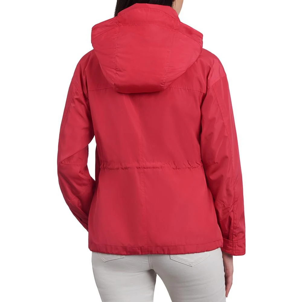 商品Michael Kors|Women's Petite Hooded Bomber Raincoat,价格¥1339,第2张�图片详细描述