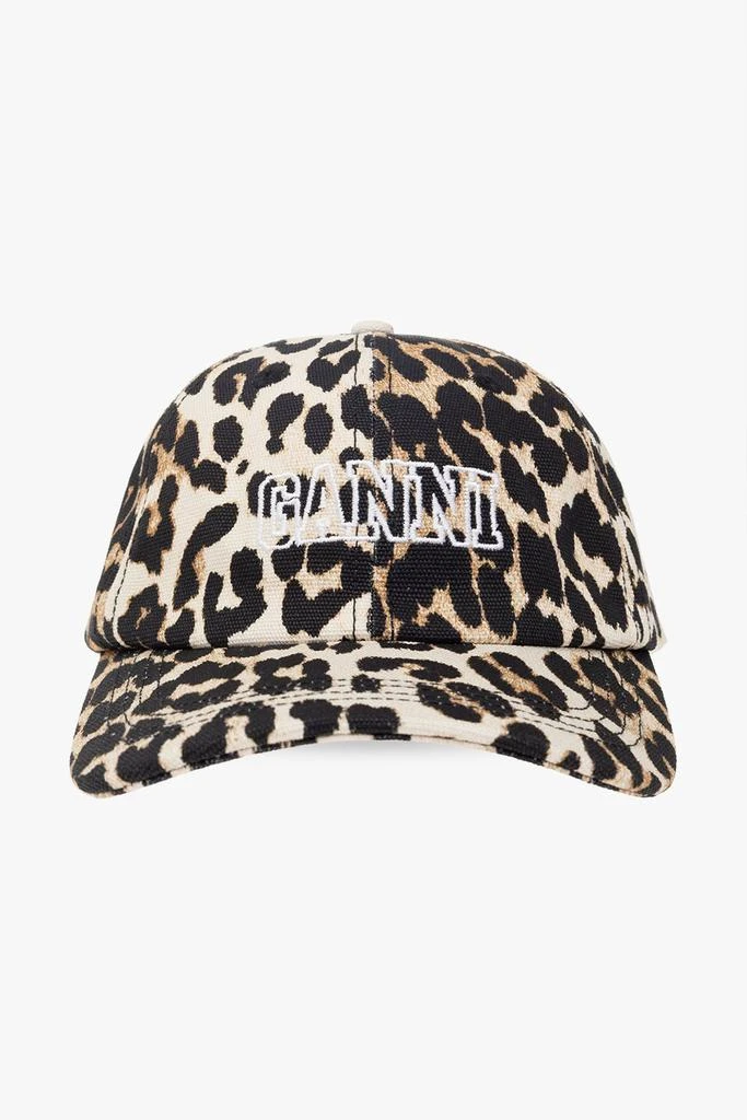 商品Ganni|Ganni Leopard Embroidered Logo Cap,价格¥713,第1张图片