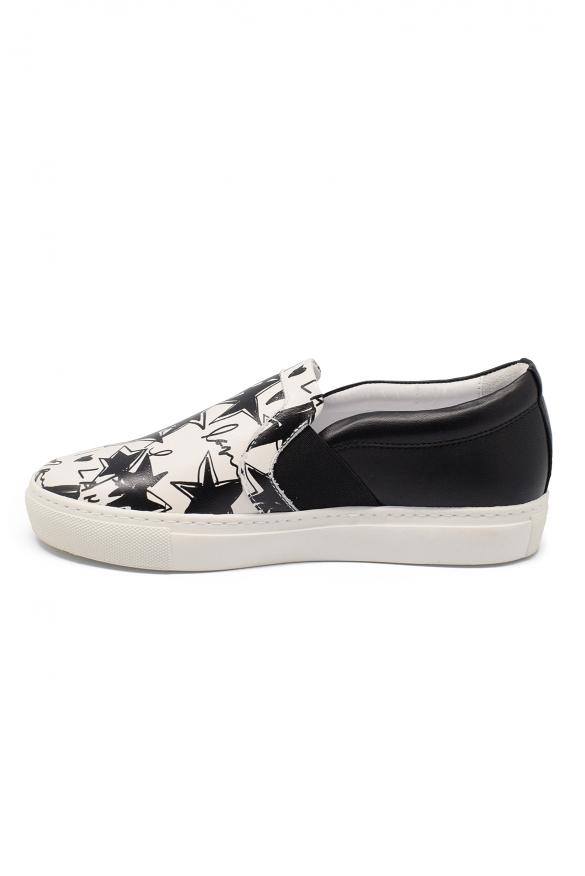 Luxury Shoes For Women   Lanvin Black And White Stars Slippers商品第4张图片规格展示