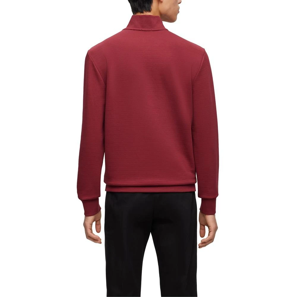 商品Hugo Boss|Men's Jacquard Zip-Neck Sweatshirt,价格¥1037,第2张图片详细描述
