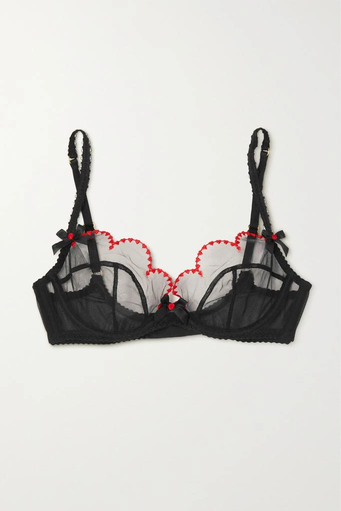 商品L'Agent by Agent Provocateur|Lornaheart 扇贝边刺绣绢网带钢圈软杯文胸  - 32C,价格¥552,第1张图片