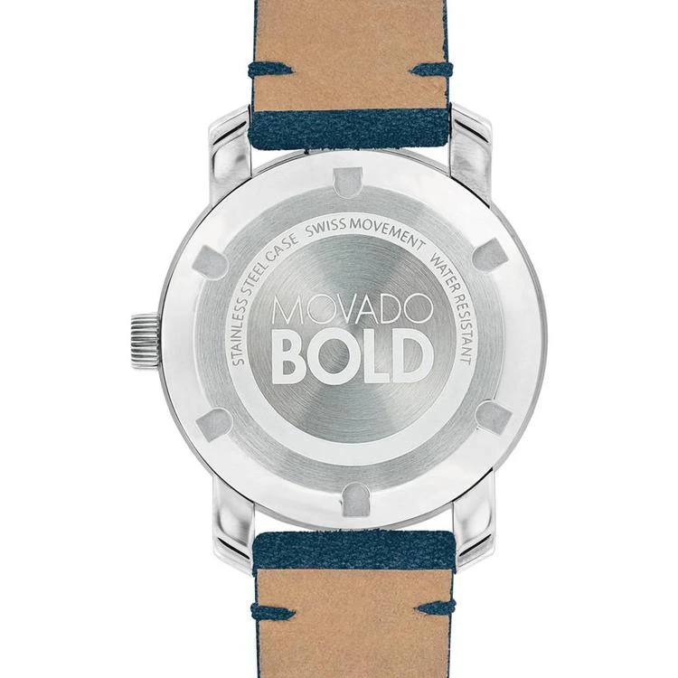 商品Movado|女士蓝色麂皮腕表 36mm,价格¥2832,第3张图片详细描述
