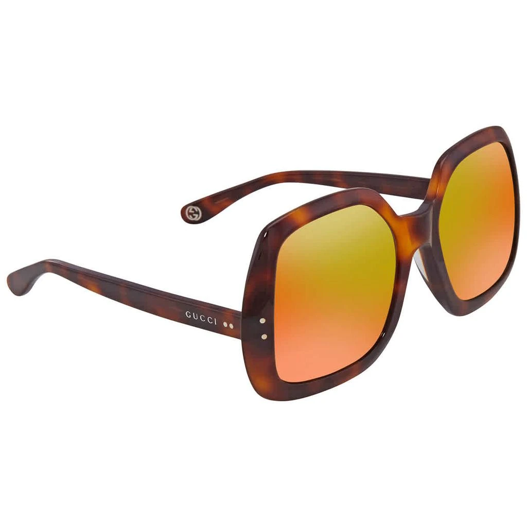 商品Gucci|Gucci Orange Irregular Ladies Sunglasses GG0625S 004 58,价格¥1062,第1张图片