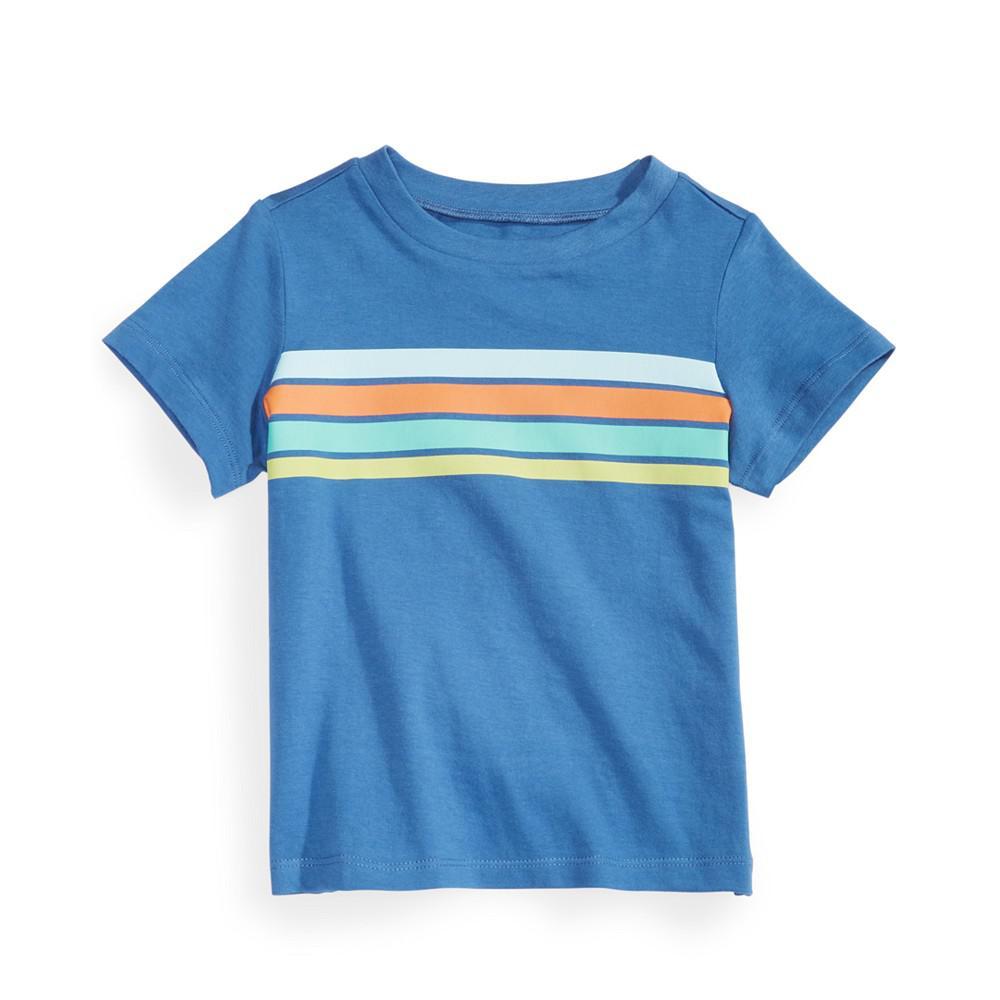 商品First Impressions|Baby Boys Vacation Stripe-Print T-Shirt, Created for Macy's,价格¥29,第1张图片