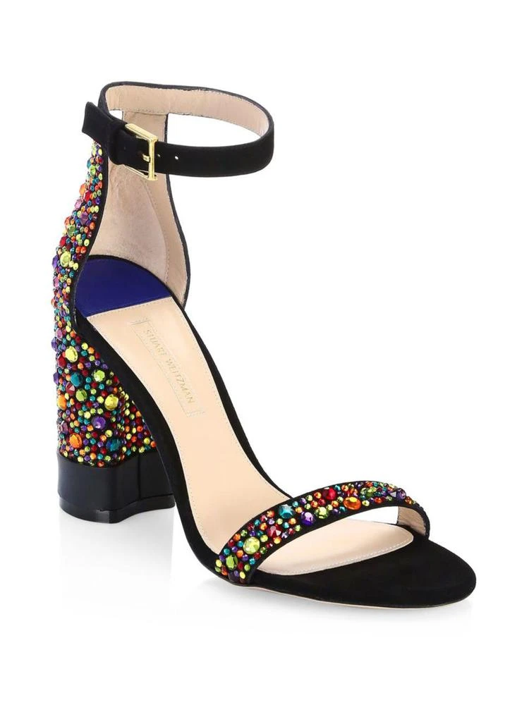 商品Stuart Weitzman|Supernova Beaded Ankle Strap Sandals,价格¥7513,第1张图片
