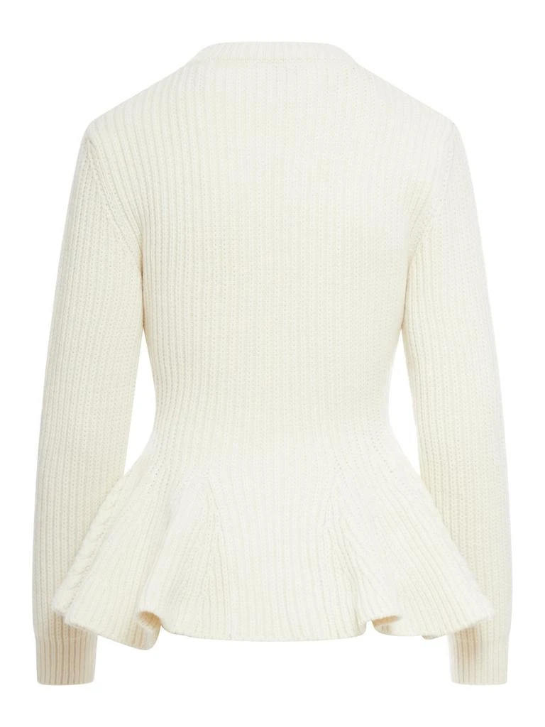 商品Alexander McQueen|Alexander McQueen Cable-Knit Flared Knitted Jumper,价格¥5491,第2张图片详细描述