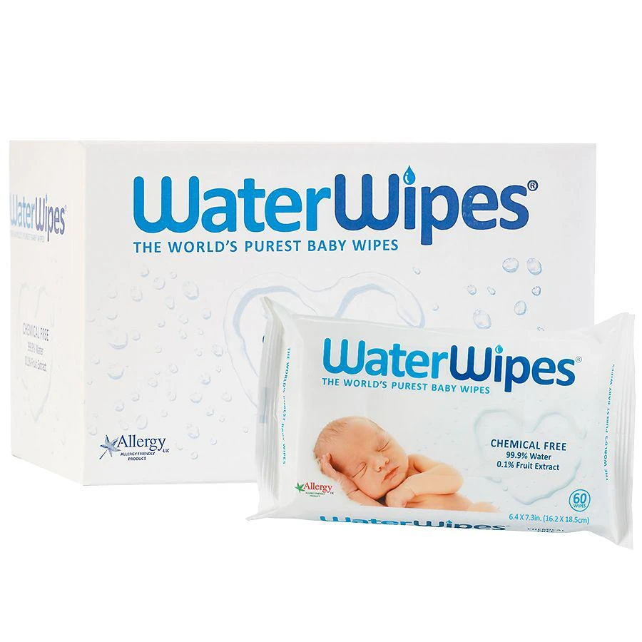 商品WaterWipes|Baby Wipes 12 Pack, 60 Each Unscented,价格¥348,第1张图片
