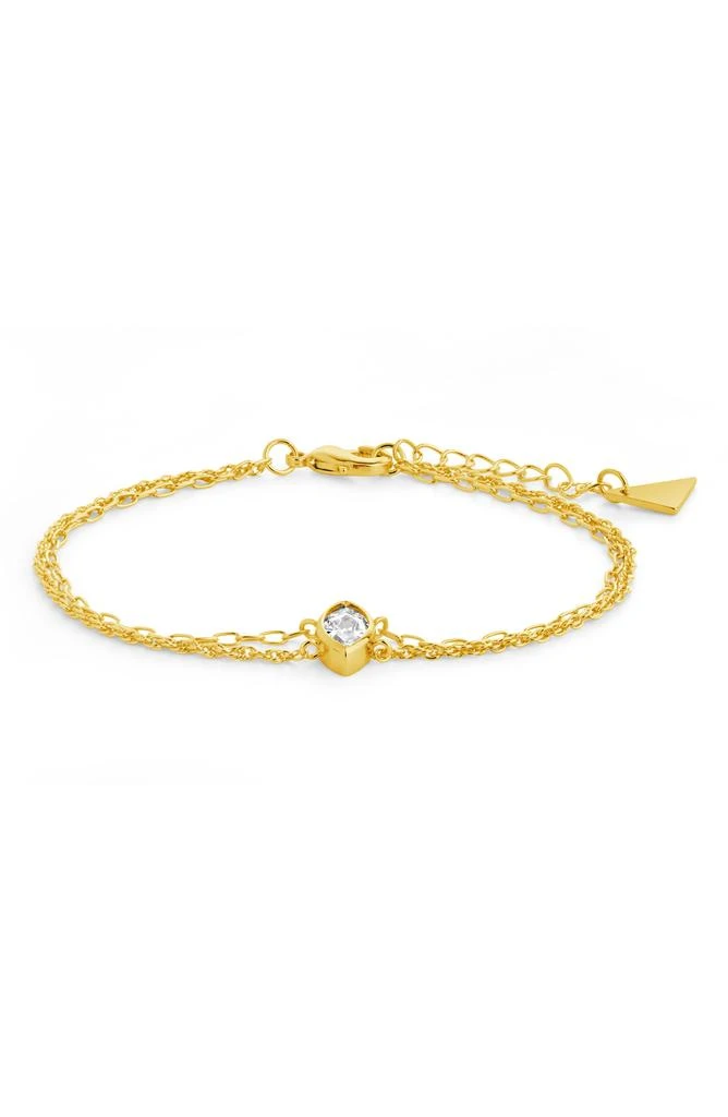 商品Sterling Forever|Karlie Marquis Crystal Double Chain Bracelet,价格¥113,第4张图片详细描述