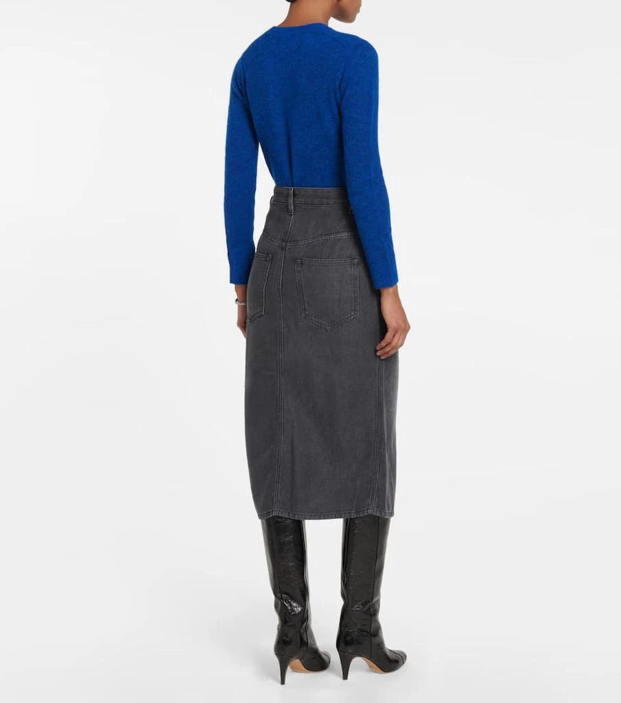 商品Isabel Marant|Tilauria high-rise denim midi skirt,价格¥2492,第3张图片详细描述