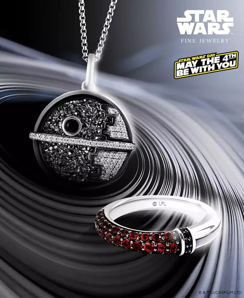 Star Wars 3-pc. Set Sapphire (1/3 ct. t.w.), Garnet Accent, & Diamond (1/6 ct. t.w.) Star Wars R2D2 Inspired Rings in Sterling Silver 商品