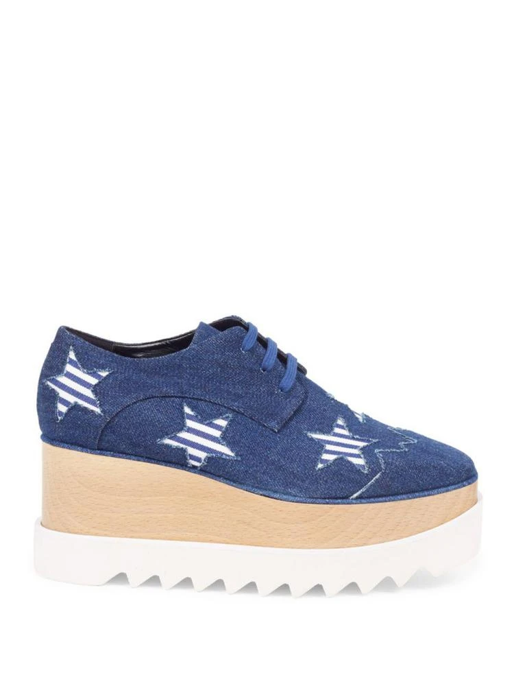 商品Stella McCartney|Elyse Denim Stripe Star Platform Oxfords,价格¥2878,第5张图片详细描述