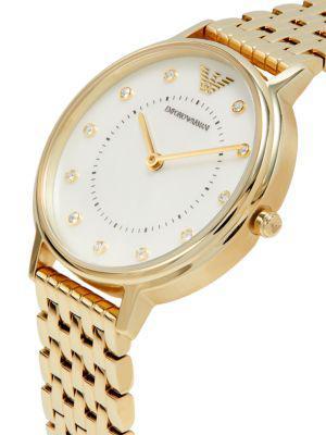 商品Emporio Armani|32MM Goldtone Stainless Steel & Crystal Bracelet Watch,价格¥1017,第5张图片详细描述