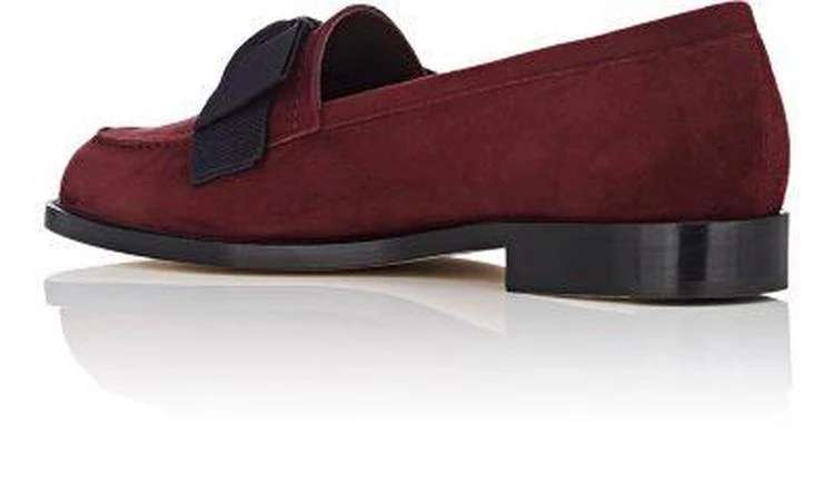 商品Manolo Blahnik|Aldena Bow Suede Loafers,价格¥3339,第3张图片详细描述