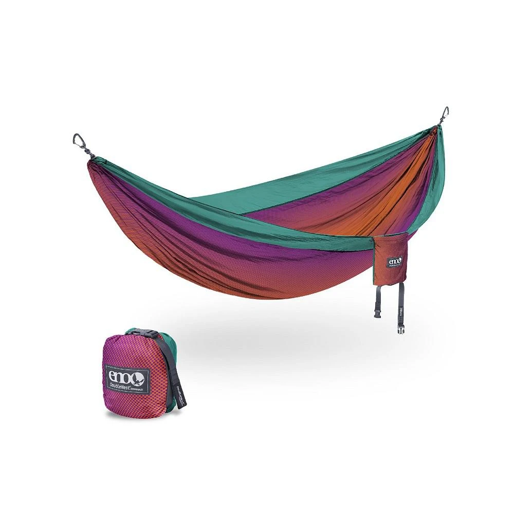 商品ENO|DoubleNest Hammock - Lightweight, Portable, 1 to 2 Person Hammock - For Camping, Hiking, Backpacking, Travel, a Festival, or the Beach - Fade/Seaglass,价格¥632,第1张图片