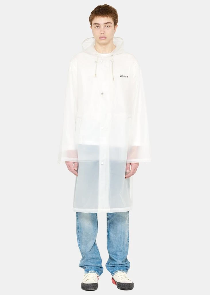 商品Vetements|VETEMENTS Transparent No Mainstream Print Raincoat,价格¥3039,第5张图片详细描述