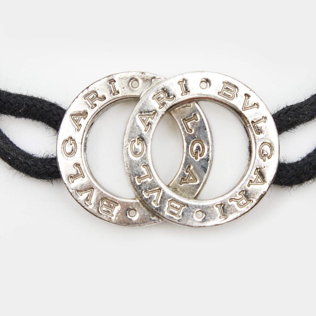 Bvlgari Bvlgari Interlocking Circles Sterling Silver Adjustable Cord Bracelet商品第2张图片规格展示
