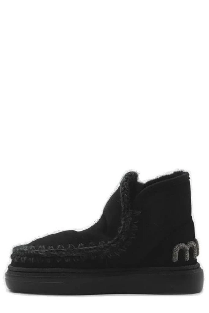 商品Mou|Mou Crochet Stitch-Trim Logo Glittered Boots,价格¥2046,第2张图片详细描述