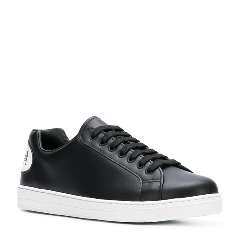Prada 普拉达 男士皮革圆头logo印花鞋尾经典百搭休闲板鞋 4E3299-3KE5-F0967 商品