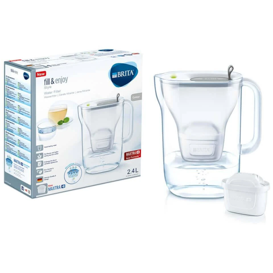 商品BRITA|BRITA MAXTRA+ Style Grey Water Filter Jug and 6 Pack Cartridges,价格¥532,第2张图片详细描述
