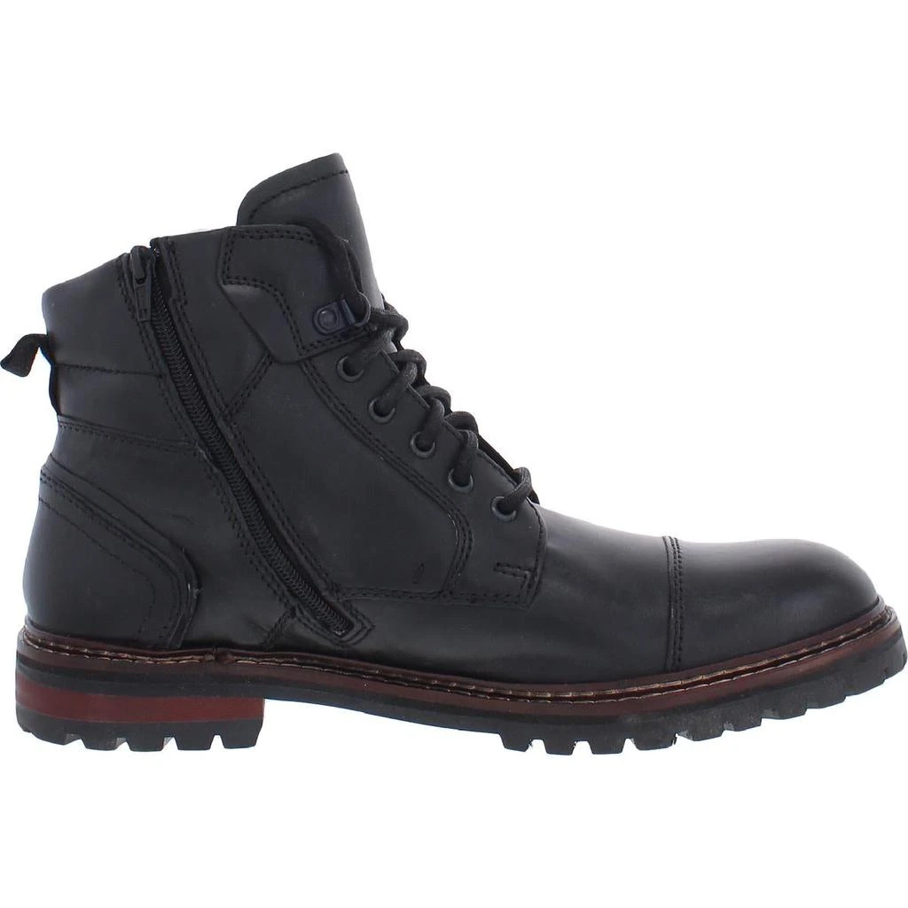 商品Steve Madden|Steve Madden Mens Shipper Leather Round Toe Ankle Boots,价格¥377,第2张图片详细描述