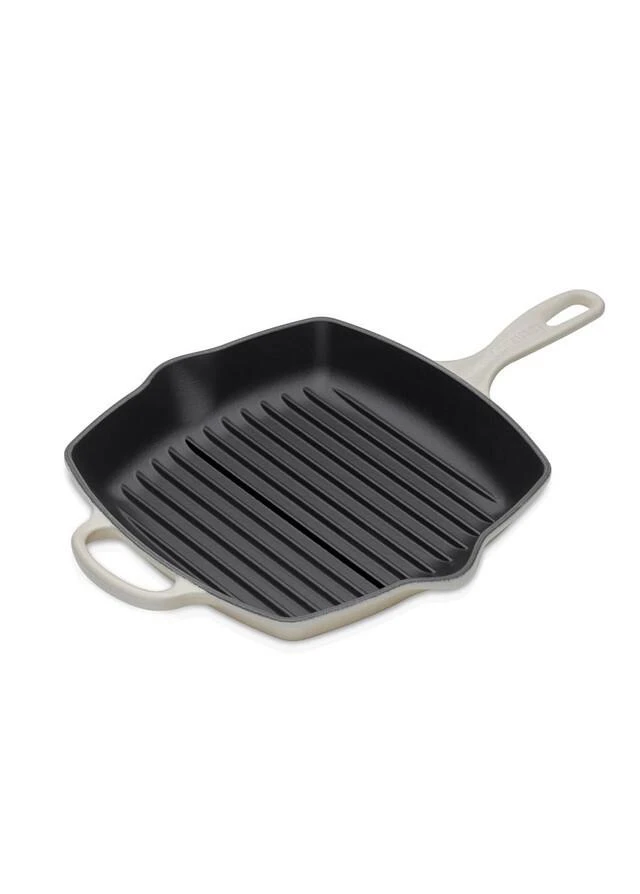 商品Le Creuset|Signature cast iron square grillit 26cm meringue,价格¥1528,第1张图片