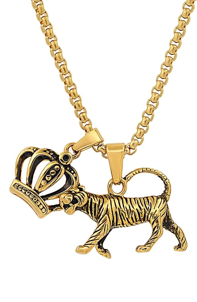 商品HMY JEWELRY|18k Gold-Plated Stainless Steel Tiger King Pendant Necklace,价格¥211,第1张图片