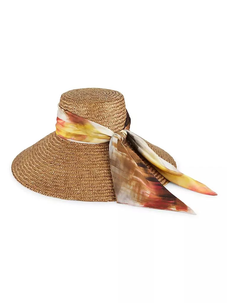 商品Eugenia Kim|Mirabel Watercolor Print-Trimmed Straw Fedora,价格¥3642,第2张图片详细描述