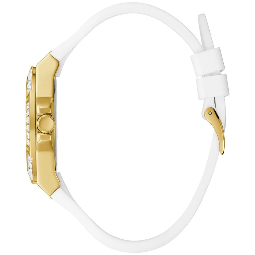 商品GUESS|Women's White Silicone Strap Watch 39mm,价格¥1099,第5张图片详细描述