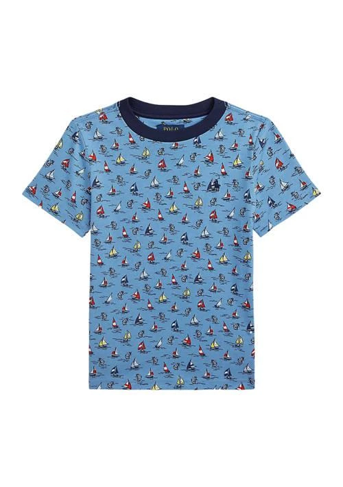 商品Ralph Lauren|Lauren Childrenswear Boys 2 7 Sailboat Print Cotton Jersey T Shirt,价格¥342,第1张图片