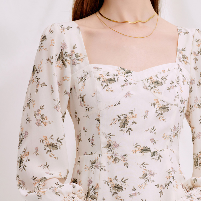 Arya白底繁花法式连衣裙 | Arya Dress - Ivory商品第6张图片规格展示