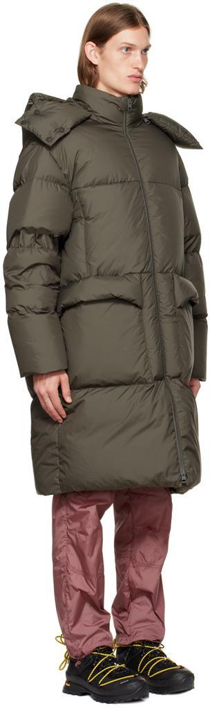 商品Moncler|2 Moncler 1952 Gray Canvey Long Down Jacket,价格¥18846,第4张图片详细描述