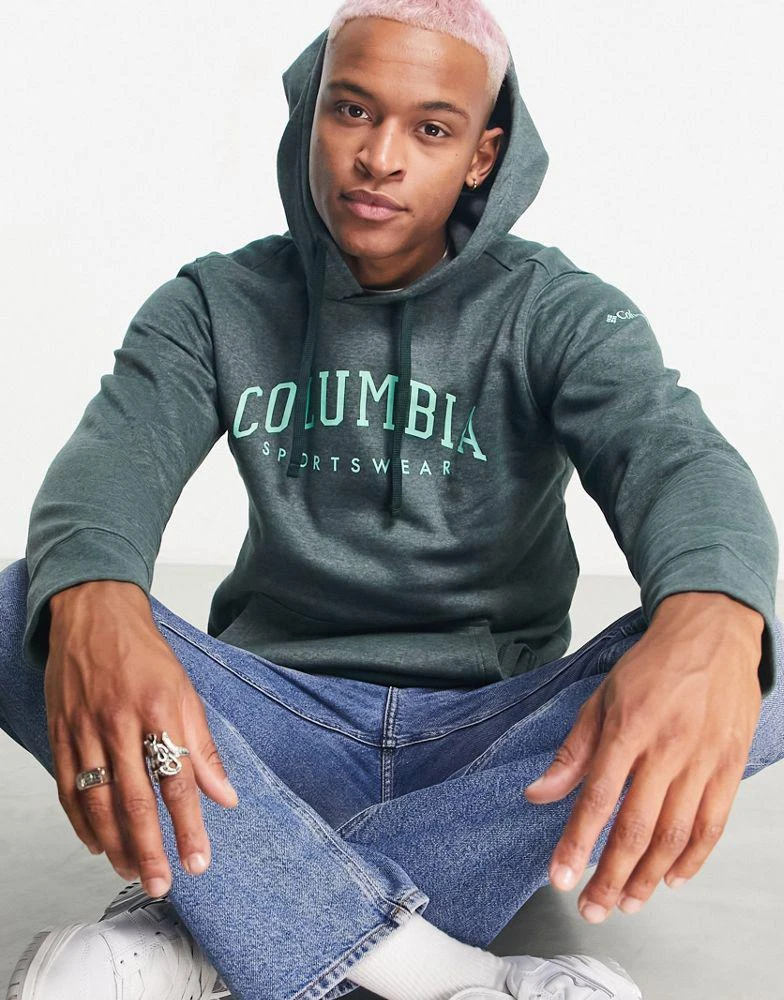商品Columbia|Columbia Trek collegiate logo heavyweight hoodie in spruce green,价格¥382,第3张图片详细描述