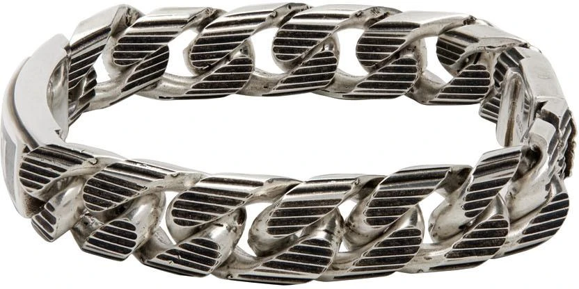 商品Gucci|Silver Logo Plaque Bracelet,价格¥7317,第3张图片详细描述