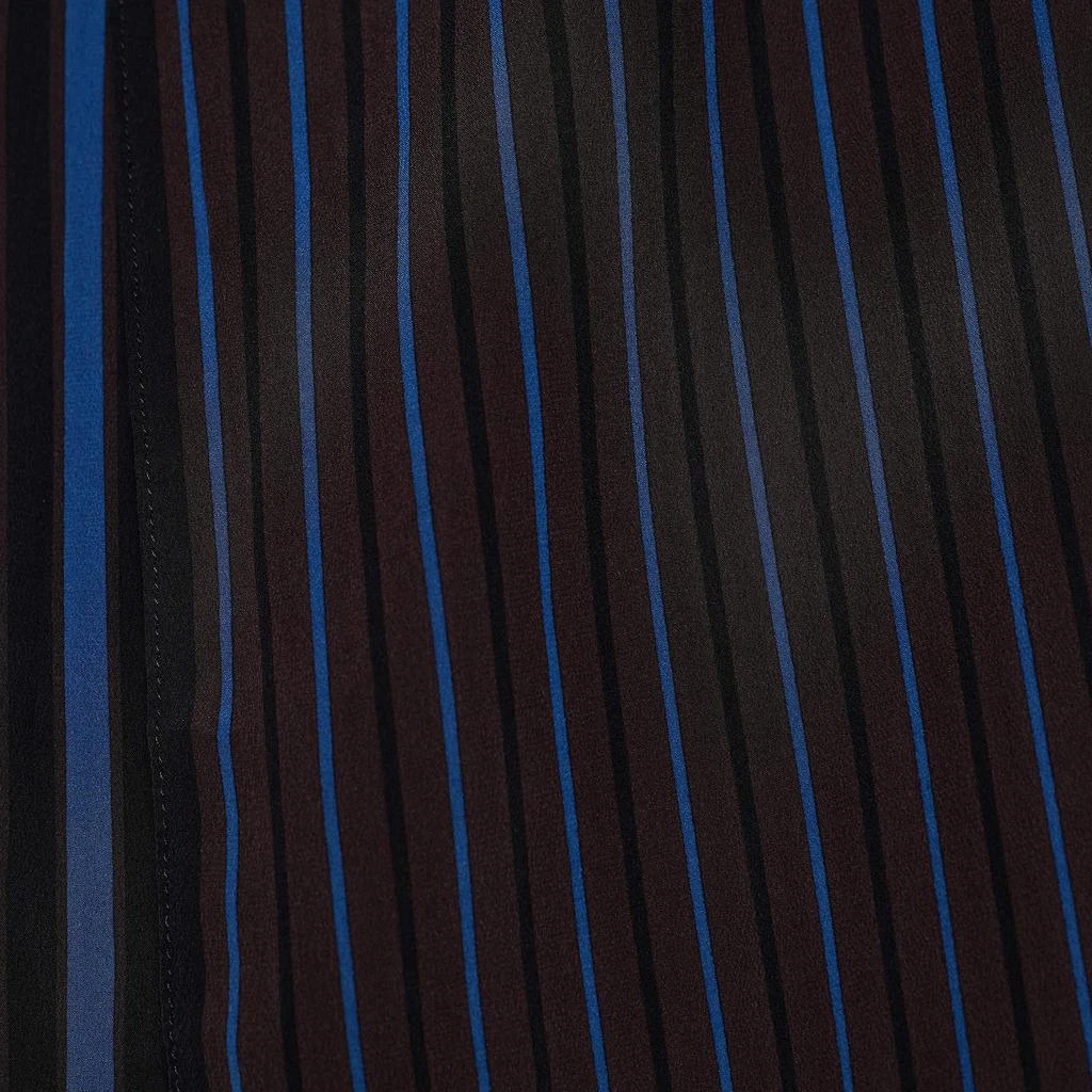 商品[二手商品] Fendi|Fendi Brown Striped Logo Print Silk Stole,价格¥1539,第3张图片详细描述