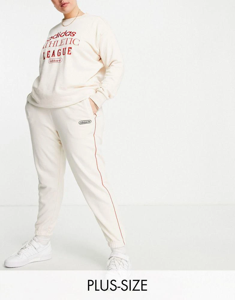 商品Adidas|adidas Originals 'Retro Luxury' Plus joggers in off white,价格¥200,第1张图片