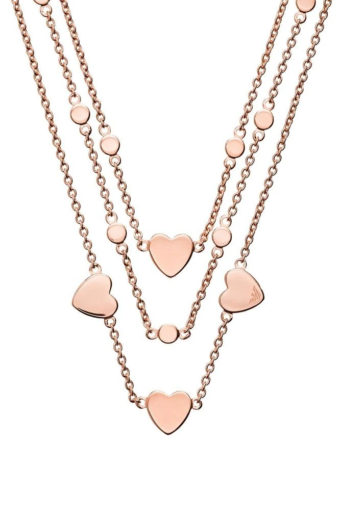 商品Emporio Armani|Heart Layered Necklace,价格¥553,第2张图片详细描述
