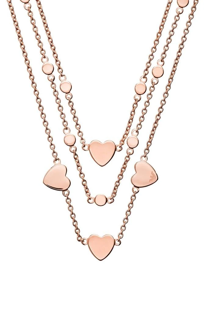 商品Emporio Armani|Heart Layered Necklace,价格¥562,第2张图片详细描述