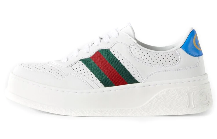 商品[国内直发] Gucci|古驰 Chunky B 饼干鞋 低帮休闲 低帮 时尚板鞋 女款 白,价格¥4515,第1张图片