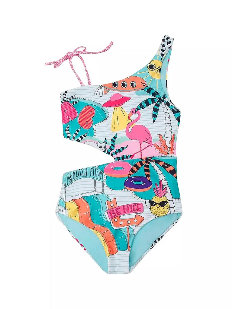 商品Agua Bendita|Little Girl's & Girl's Returning To The Roots Savanna One-Piece Swimsuit,价格¥300,第1张图片