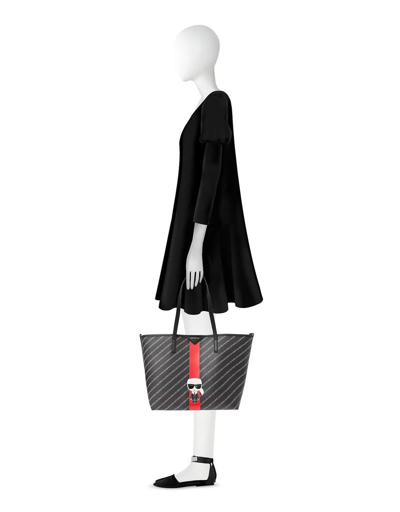 商品Karl Lagerfeld Paris|K/Stripe Ikonik 大号手提袋,价格¥1481,第3张图片详细描述