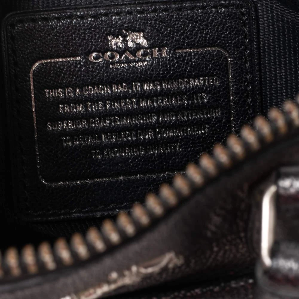 Coach Metallic Grey Leather Rhyder Satchel 商品