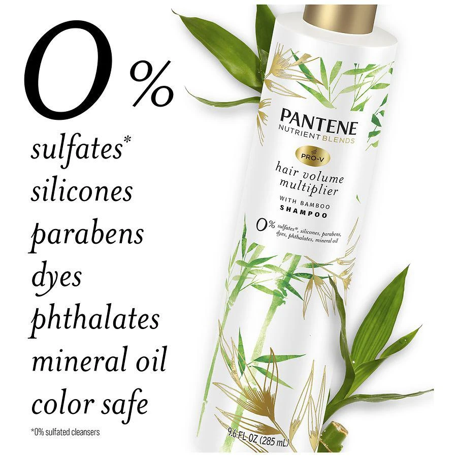 商品Pantene Nutrient Blends|Hair Volume Multiplier Shampoo with Bamboo,价格¥73,第2张图片详细描述