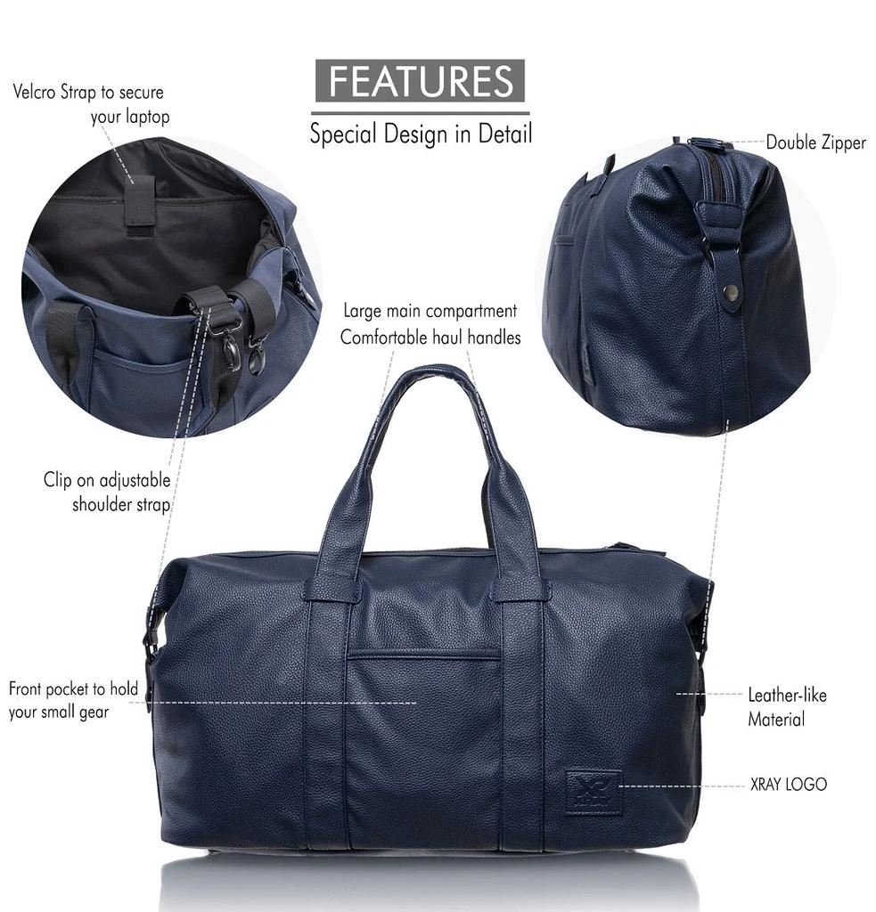 Textured Faux Leather Duffle Bag 商品