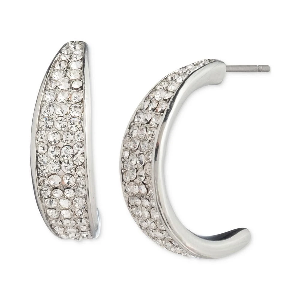 商品Givenchy|Gold-Tone Small Pavé Crystal C-Hoop Earrings,价格¥86,第1张图片