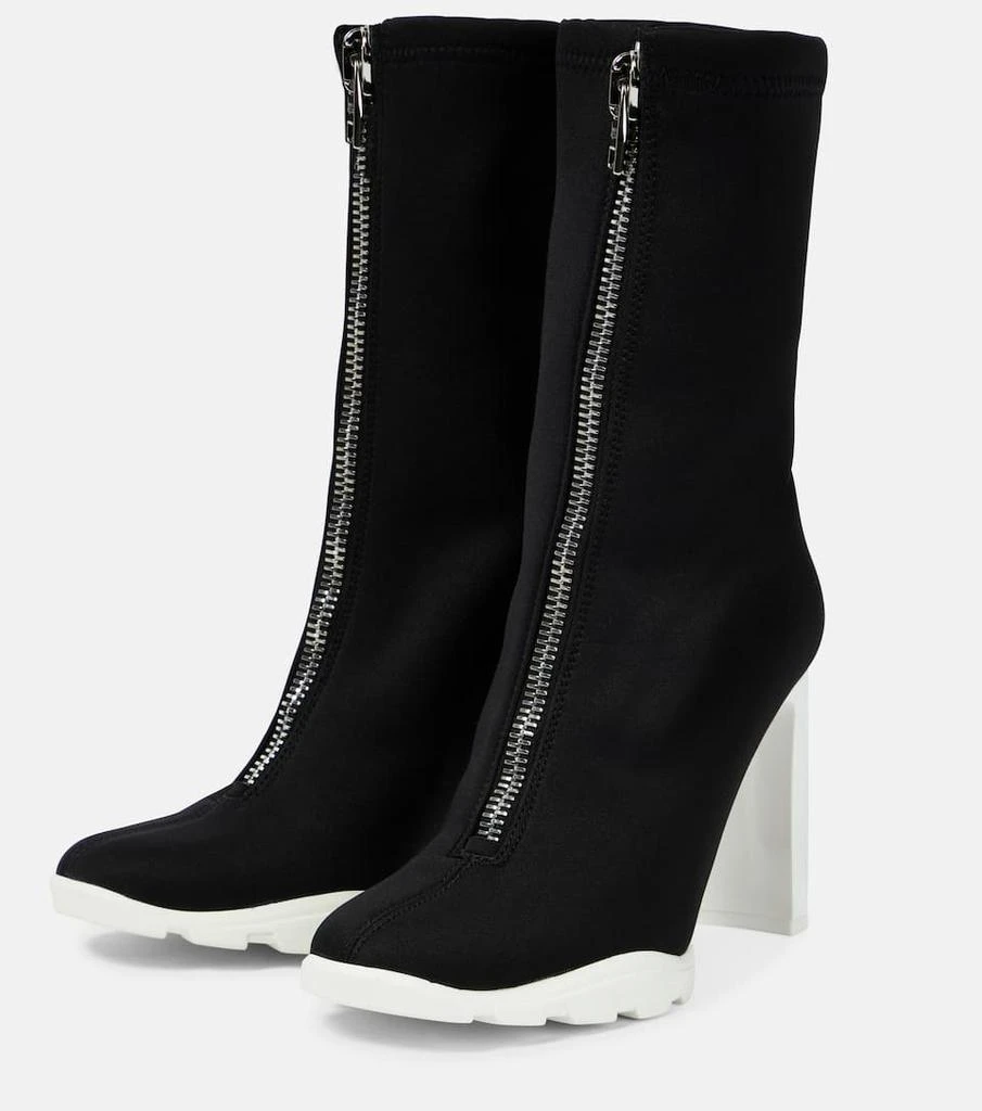 商品Alexander McQueen|Slim Tread拉链潜水服面料袜式靴子,价格¥9293,第5张图片详细描述
