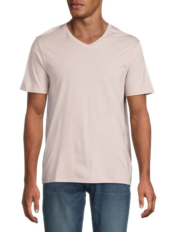 商品Vince|Pima Cotton V Neck Tshirt,价格¥239,第1张图片